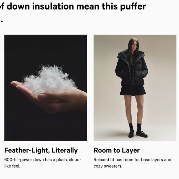 Lululemon Wunder Puff 600-Down-Fill Cropped Jacket Size 4, NWOT - Picture 4 of 8